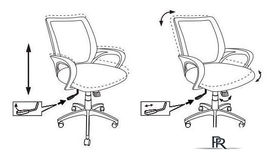 Офисное кресло Бюрократ CH-695NSL (синий TW-05 /черный TW-11/хром) - Изображение №5 — Интернет-магазин ПроЗаказ