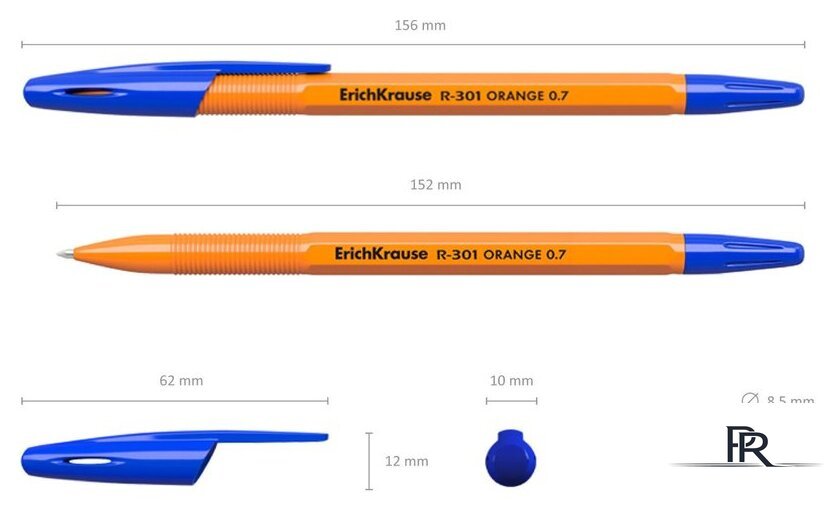 Набор шариковых ручек Erich Krause R-301 Orange Stick синий 22189 (4 шт) - Изображение №4 — Интернет-магазин ПроЗаказ