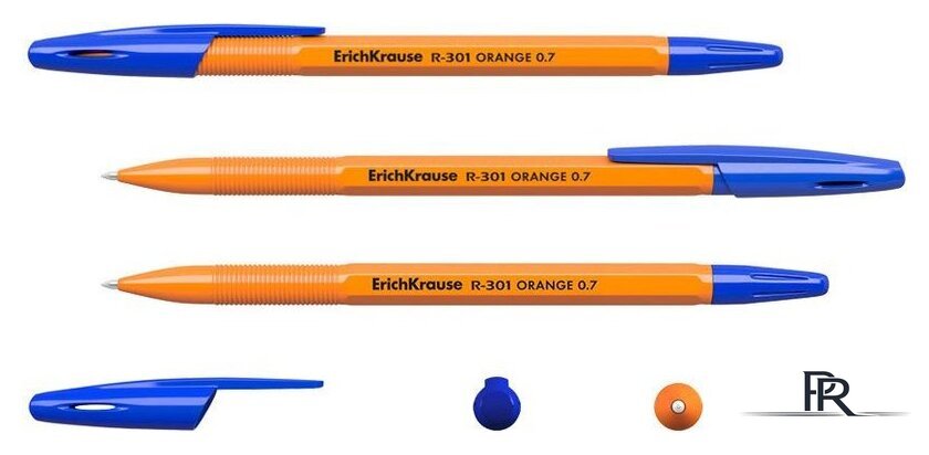 Набор шариковых ручек Erich Krause R-301 Orange Stick синий 22189 (4 шт) - Изображение №2 — Интернет-магазин ПроЗаказ
