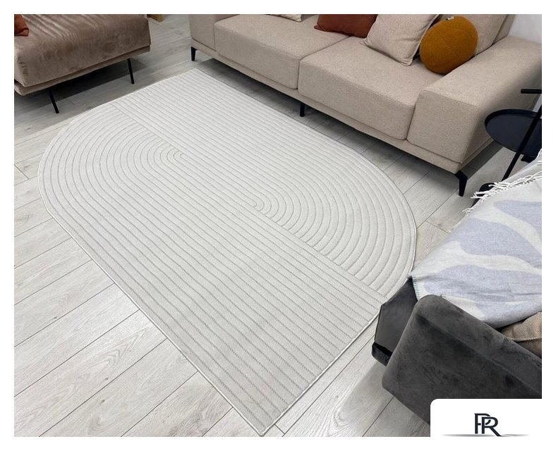 Ковер для жилой комнаты Radjab Carpet Сканди Сизаль Прямоугольник 10980A 13055RK (1.6x2.3, Cream/Cream) - Изображение №2 — Интернет-магазин ПроЗаказ