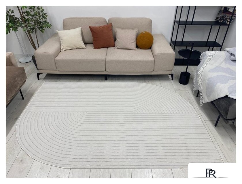 Ковер для жилой комнаты Radjab Carpet Сканди Сизаль Прямоугольник 10980A 13055RK (1.6x2.3, Cream/Cream) - Изображение №3 — Интернет-магазин ПроЗаказ