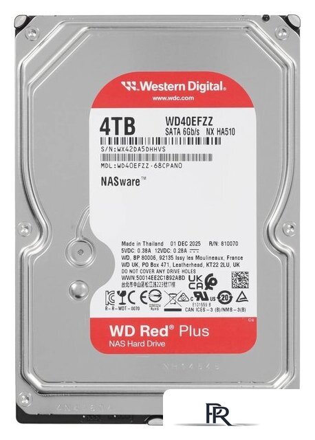 Жесткий диск WD Red Plus 4TB WD40EFZZ - Изображение №1 — Интернет-магазин ПроЗаказ