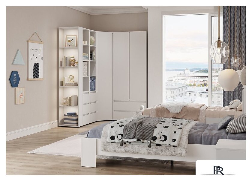 Стеллаж Стендмебель Хелен ПН 02 (белый/белый) - Изображение №4 — Интернет-магазин ПроЗаказ