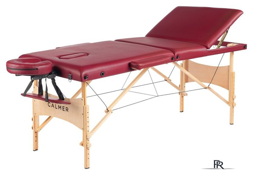 Массажный стол Calmer Bamboo Three 70 (красный) - Изображение №8 — Интернет-магазин ПроЗаказ