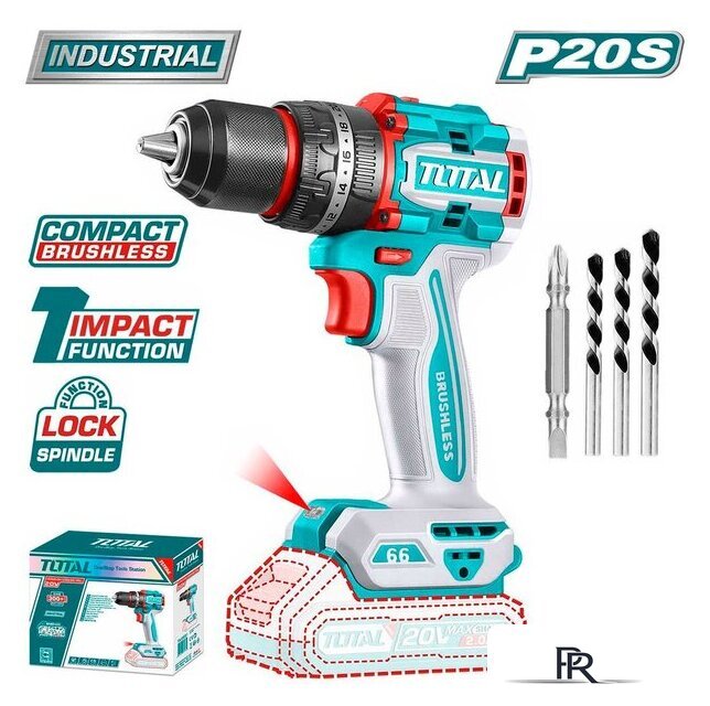 Ударная дрель-шуруповерт Total TIDLI206681 (без АКБ) - Изображение №1 — Интернет-магазин ПроЗаказ
