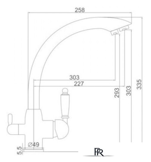 Смеситель Ledeme L4455-3 (хром) - Изображение №3 — Интернет-магазин ПроЗаказ