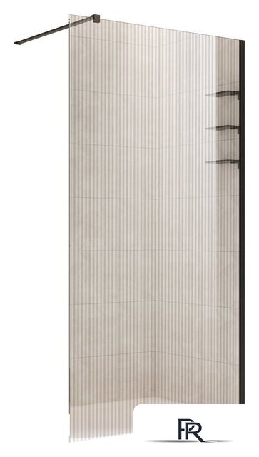 Душевая стенка Adema Риббер 120 Walk-In (черный) - Изображение №1 — Интернет-магазин ПроЗаказ