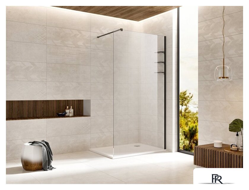 Душевая стенка Adema Риббер 120 Walk-In (черный) - Изображение №5 — Интернет-магазин ПроЗаказ