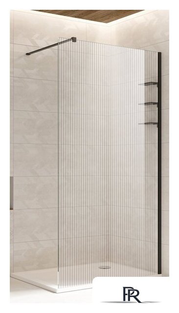 Душевая стенка Adema Риббер 120 Walk-In (черный) - Изображение №4 — Интернет-магазин ПроЗаказ