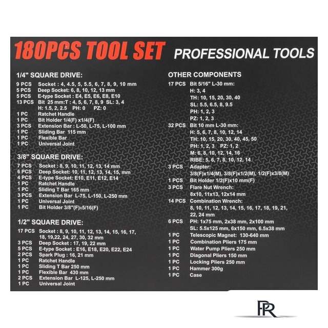 Набор домашнего мастера Disen DS41802-5 (180 предметов) - Изображение №5 — Интернет-магазин ПроЗаказ