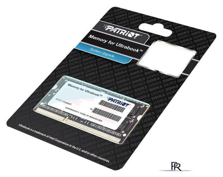 Оперативная память Patriot Memory for Ultrabook 4GB DDR3 SO-DIMM PC3-12800 (PSD34G1600L81S) - Изображение №6 — Интернет-магазин ПроЗаказ