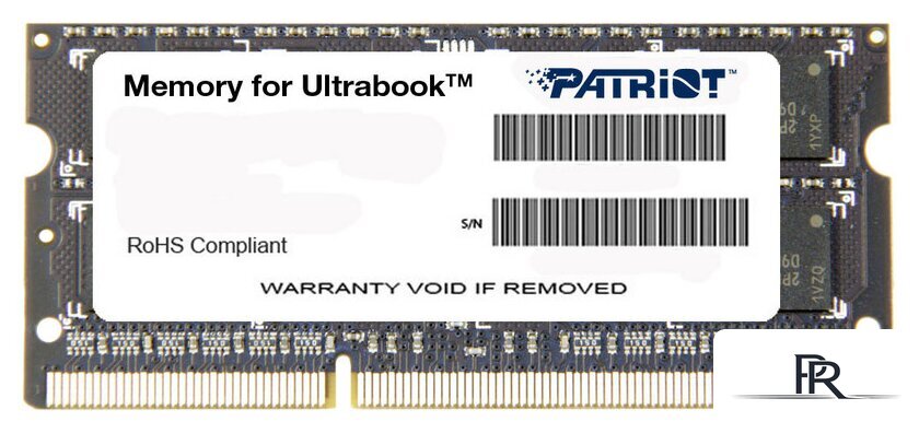Оперативная память Patriot Memory for Ultrabook 4GB DDR3 SO-DIMM PC3-12800 (PSD34G1600L81S) - Изображение №1 — Интернет-магазин ПроЗаказ