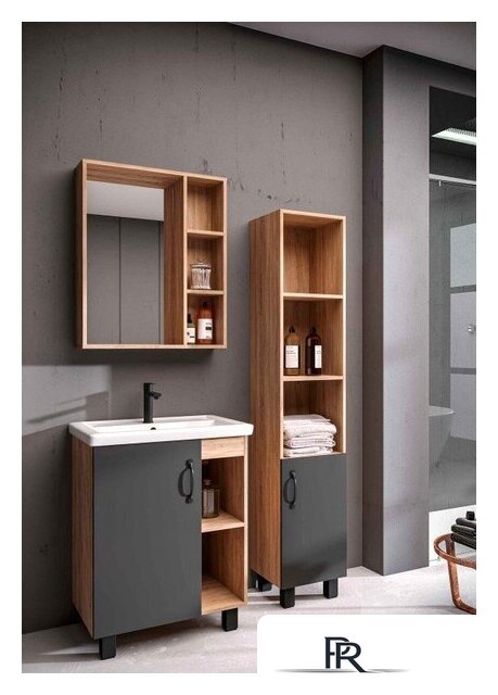  Grossman Шкаф-пенал Флай 30 303002 (дуб сонома/белый) - Изображение №2 — Интернет-магазин ПроЗаказ