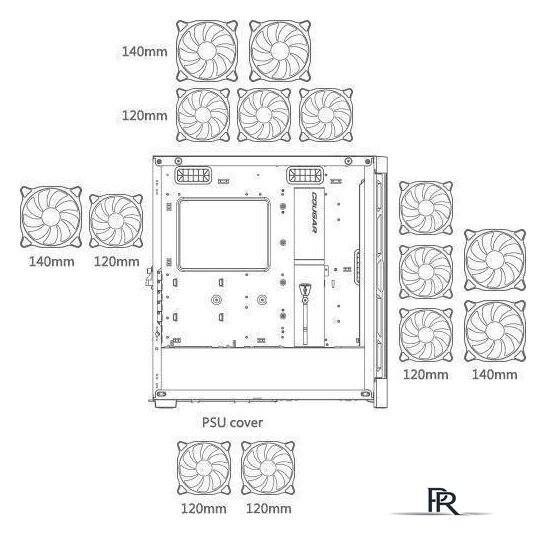 Корпус Cougar Airface Pro RGB CGR-5AD1B-AIR-RGB - Изображение №13 — Интернет-магазин ПроЗаказ