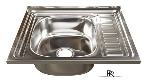 Кухонная мойка Mixline 538194 (левая, полированная, 0.8 мм) - Изображение №1 — Интернет-магазин ПроЗаказ