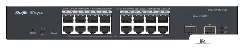 Управляемый коммутатор 2-го уровня Ruijie Networks RG-ES218GC-P - Изображение №1 — Интернет-магазин ПроЗаказ