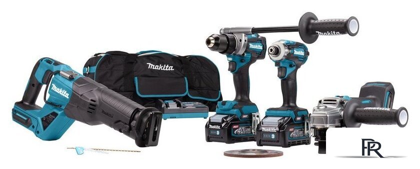  Makita DK0126G401 (шуруповерт, винтоверт, болгарка, сабельная пила, 2 АКБ, сумка) - Изображение №1 — Интернет-магазин ПроЗаказ