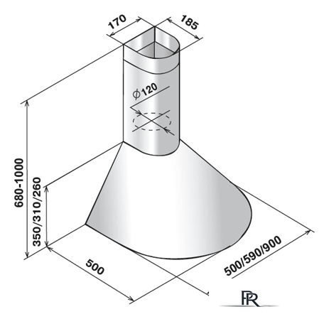 Кухонная вытяжка Elikor Эпсилон 60П-430-П3Л (медный антик/золото) - Изображение №2 — Интернет-магазин ПроЗаказ