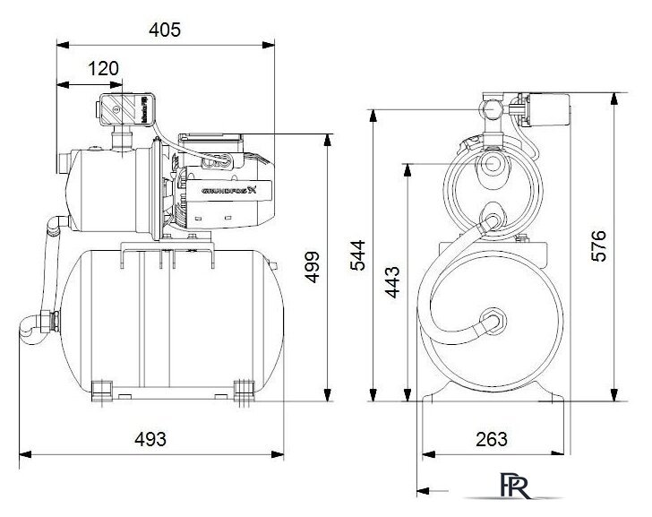 Насосная станция Grundfos JP 3-42 PT-H - Изображение №3 — Интернет-магазин ПроЗаказ