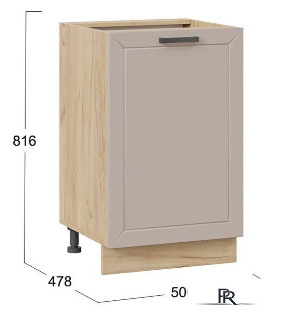 Шкаф напольный Трия Лорас 1Н5 (дуб крафт золотой/холст латте) - Изображение №3 — Интернет-магазин ПроЗаказ