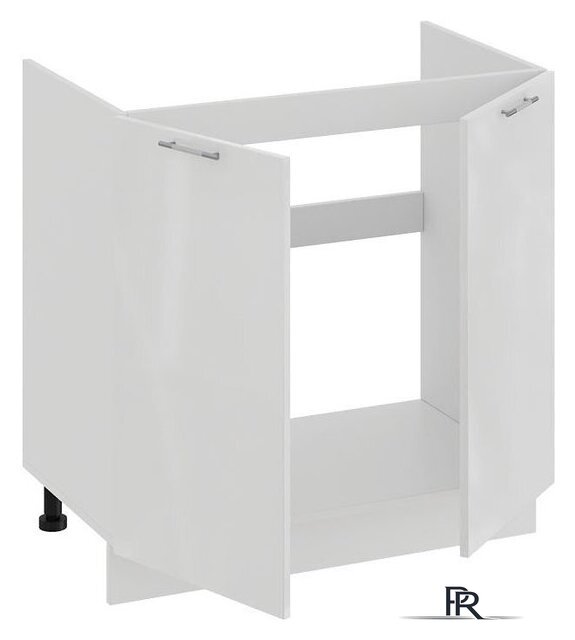 Шкаф напольный Трия Весна 1Н8М (белый/белый глянец) - Изображение №2 — Интернет-магазин ПроЗаказ