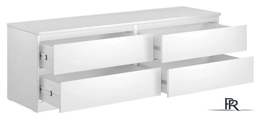 Тумба Mio Tesoro Мальта 4 ящика 160x54 2.05.02.030.1 (белый) - Изображение №3 — Интернет-магазин ПроЗаказ