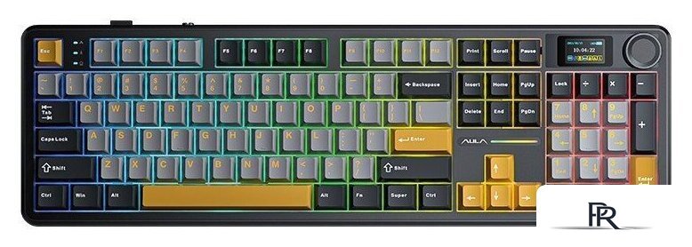 Клавиатура AULA F108 Pro (черный/желтый/серый, Leobog Reaper, без кириллицы) - Изображение №1 — Интернет-магазин ПроЗаказ