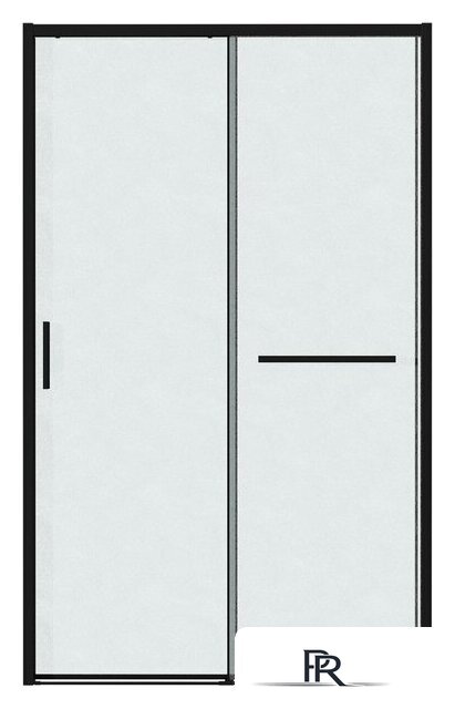 Душевая дверь Grossman Style 130x195 100.K33.05.130.21.02 (черный матовый/стекло шиншилла) - Изображение №1 — Интернет-магазин ПроЗаказ