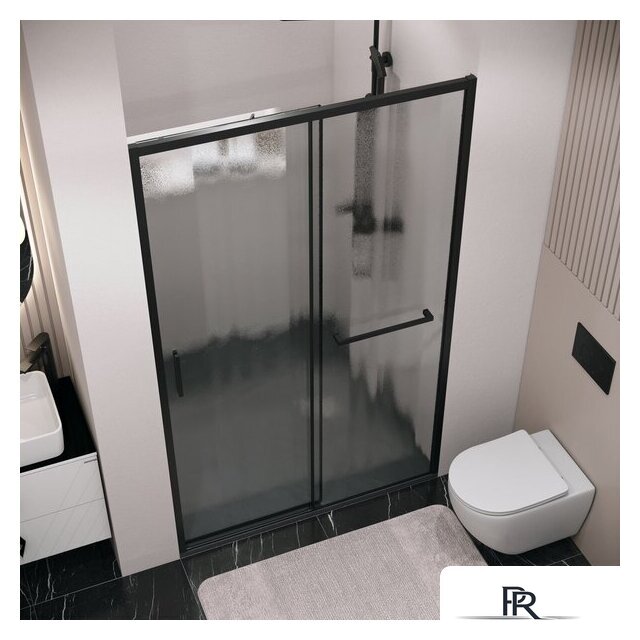 Душевая дверь Grossman Style 130x195 100.K33.05.130.21.02 (черный матовый/стекло шиншилла) - Изображение №11 — Интернет-магазин ПроЗаказ
