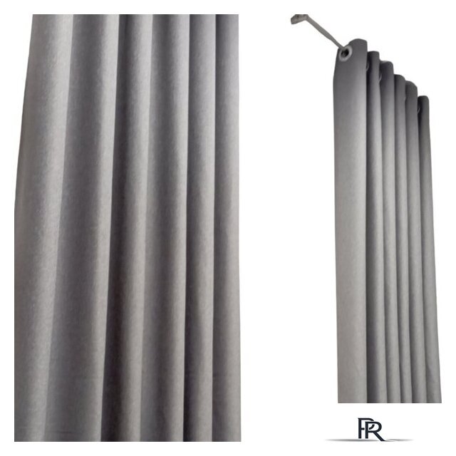 Штора Модный текстиль 01L1 112MT6670M28 (250x210, средне серый) - Изображение №1 — Интернет-магазин ПроЗаказ