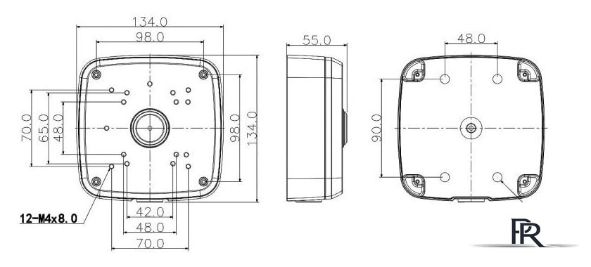 Крепление для камер видеонаблюдения Dahua DH-PFA121 - Изображение №6 — Интернет-магазин ПроЗаказ