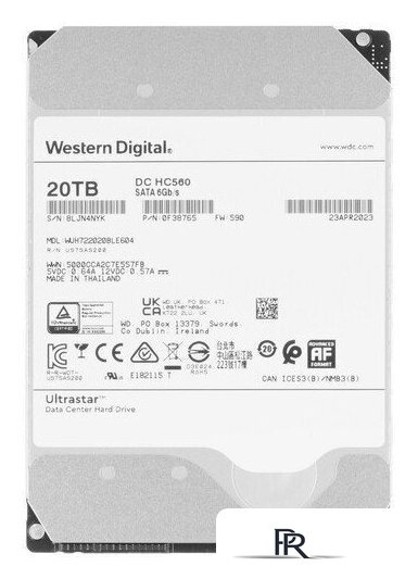 Жесткий диск WD Ultrastar DC HC560 20TB WUH722020BLE604 - Изображение №1 — Интернет-магазин ПроЗаказ