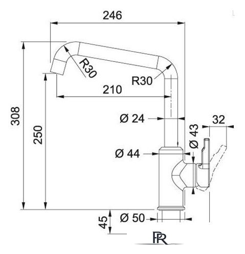 Смеситель Franke Urban 115.0627.524 (черный матовый) - Изображение №2 — Интернет-магазин ПроЗаказ