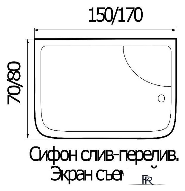 Ванна Wemor 170/80/55 S - Изображение №2 — Интернет-магазин ПроЗаказ