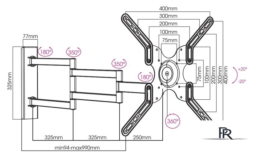 Кронштейн для телевизора Arm Media LCD-900 - Изображение №3 — Интернет-магазин ПроЗаказ
