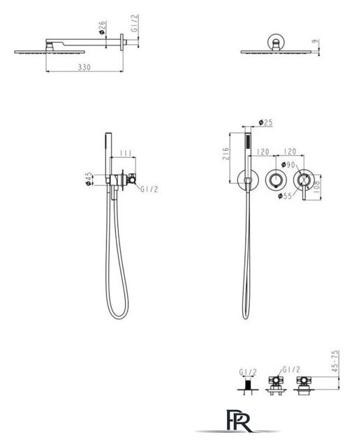Душевая система  Grocenberg GB5090 (графит) - Изображение №10 — Интернет-магазин ПроЗаказ