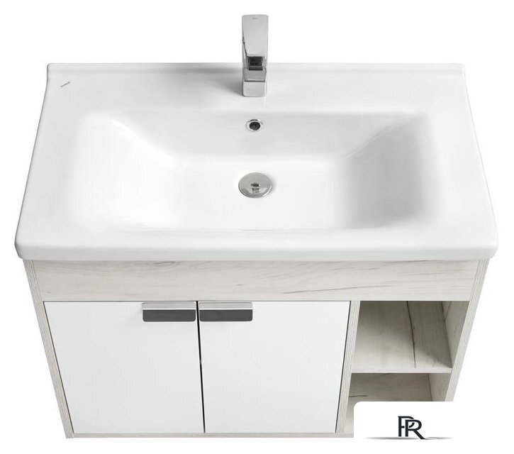  Акватон Тумба Флай 80 с умывальником Миранда 80 (дуб белый/дуб крафт) - Изображение №2 — Интернет-магазин ПроЗаказ