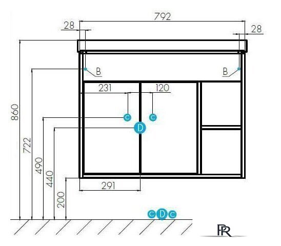  Акватон Тумба Флай 80 с умывальником Миранда 80 (дуб белый/дуб крафт) - Изображение №6 — Интернет-магазин ПроЗаказ
