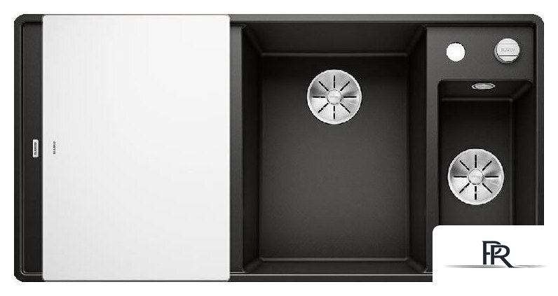 Кухонная мойка Blanco Axia III 6 S-F (разделочная доска из стекла, черный) 525854 - Изображение №2 — Интернет-магазин ПроЗаказ