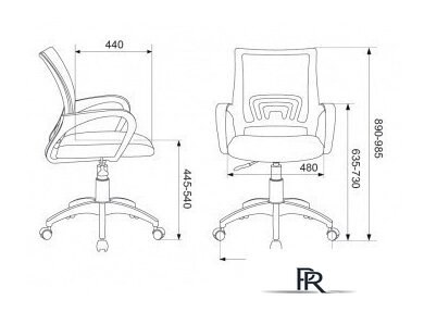 Офисное кресло Бюрократ CH-695NLT (зеленый TW-03 TW-30 сетка/ткань) - Изображение №5 — Интернет-магазин ПроЗаказ