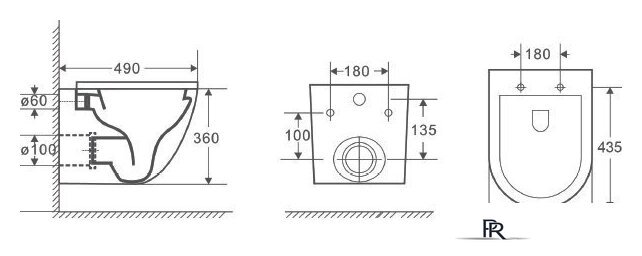 Унитаз подвесной D&K Matrix DT1396516 - Изображение №9 — Интернет-магазин ПроЗаказ