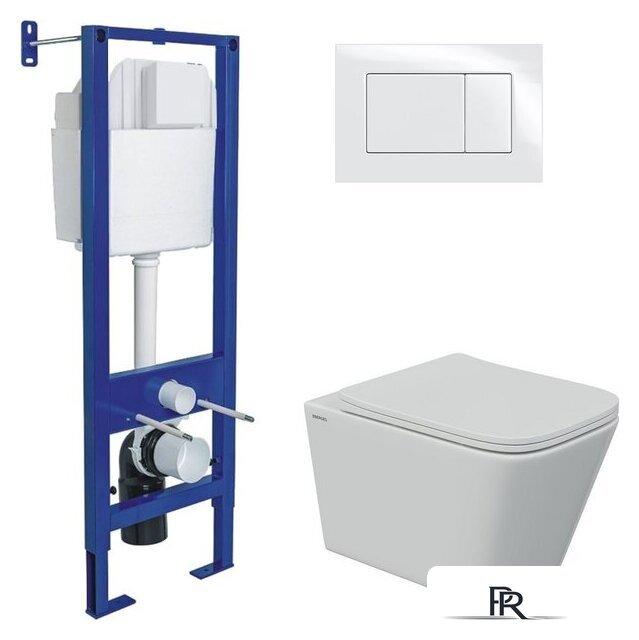 Унитаз подвесной Berges Wasserhaus Floe S Rimless + АТОМ 410 АТ-043368 (с сиденьем) - Изображение №1 — Интернет-магазин ПроЗаказ