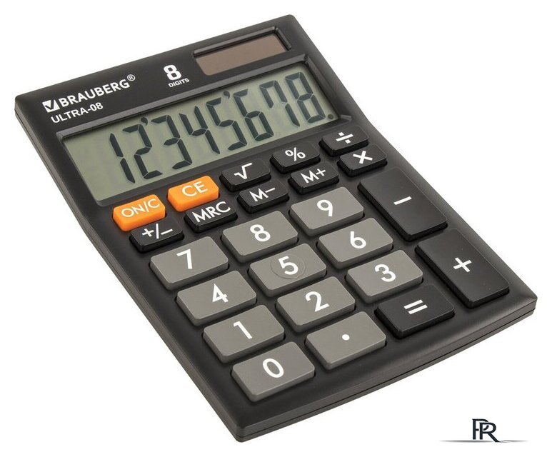 Бухгалтерский калькулятор BRAUBERG Ultra-08-BK 250507 (черный) - Изображение №3 — Интернет-магазин ПроЗаказ