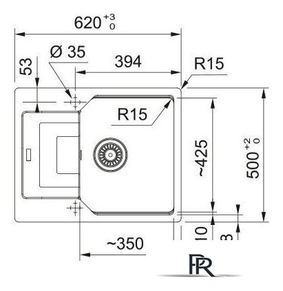 Кухонная мойка Franke Urban UBG 611-62 114.0687.263 (оникс) - Изображение №2 — Интернет-магазин ПроЗаказ