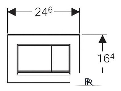 Панель смыва Geberit Sigma 30 115.883.KJ.1 (белый/глянцевый хром) - Изображение №2 — Интернет-магазин ПроЗаказ