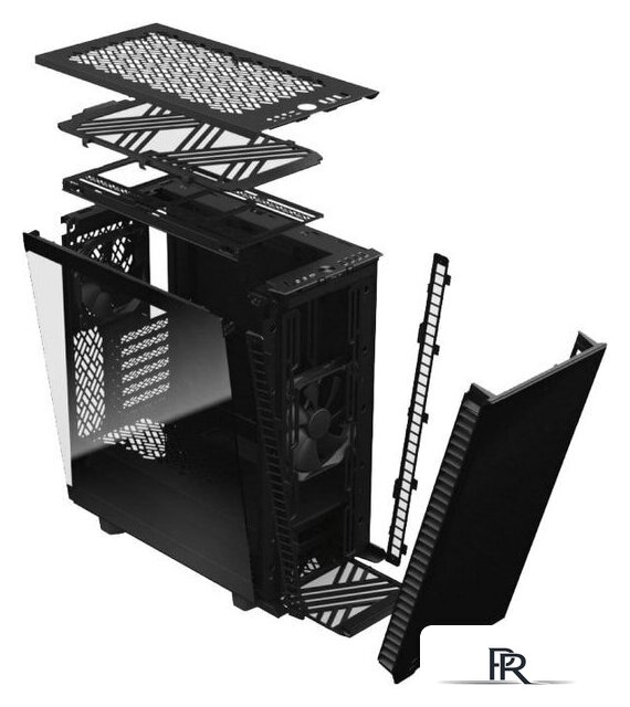 Корпус Fractal Design Define 7 Compact Black TG Light FD-C-DEF7C-03 - Изображение №5 — Интернет-магазин ПроЗаказ