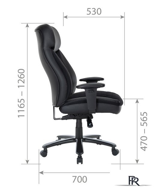 Офисное кресло CHAIRMAN CH414 (экокожа/ткань черный) - Изображение №5 — Интернет-магазин ПроЗаказ