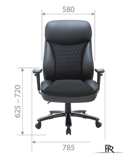 Офисное кресло CHAIRMAN CH414 (экокожа/ткань черный) - Изображение №4 — Интернет-магазин ПроЗаказ