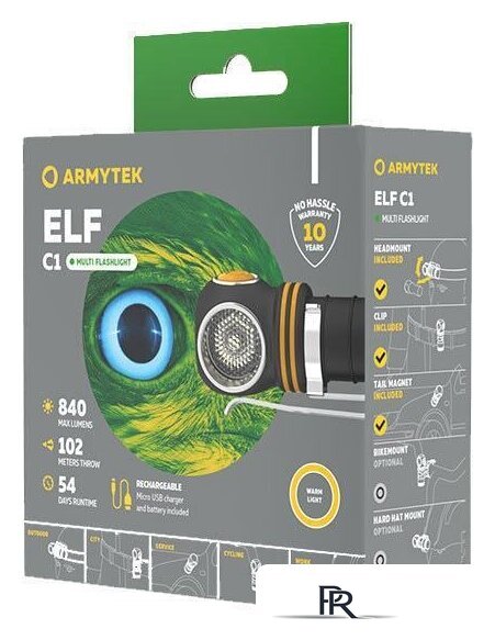Фонарь Armytek Elf C1 Micro USB (теплый) - Изображение №5 — Интернет-магазин ПроЗаказ