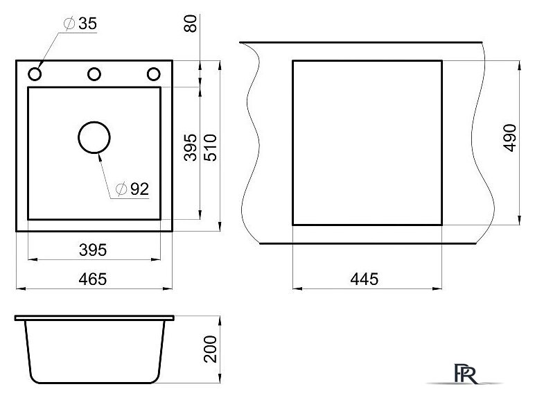 Кухонная мойка Granula GR-4651 (базальт) - Изображение №3 — Интернет-магазин ПроЗаказ